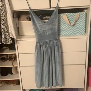 Velvet baby blue dress